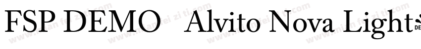 FSP DEMO   Alvito Nova Light字体转换